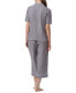 Фото #2 товара Пижама женская Splendid 2-х-частный пижамный комплект с укороченным воротником