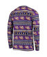 ფოტო #1 პროდუქტის Men's Purple LSU Tigers Ugly Sweater Knit Long Sleeve Top and Pant Set