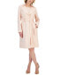 Women's Crepe Belted Trench Jacket & Sheath Dress Suit, Regular and Petite Sizes