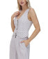 Women's Linen Striped Vest