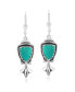 Фото #2 товара Sterling Silver Women's Dangle Earrings Choice of Gemstone Color