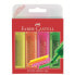 Фото #1 товара FABER-CASTELL TEXTLINER 1546 - 4 pc(s) - Orange - Pink - Green - Yellow - Chisel tip - Multicolour - Red - Plastic - Polypropylene (PP)