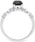 ფოტო #3 პროდუქტის Black Diamond (1 ct. t.w.) & White Diamond Accent Engagement Ring in 14k White Gold