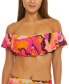 Фото #1 товара Women's Fan Faire Ruffled Bandeau Bikini Top