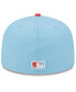 Фото #4 товара Men's Light Blue, Red Los Angeles Dodgers Spring Color Two-Tone 59FIFTY Fitted Hat