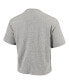 ფოტო #3 პროდუქტის Women's Gray North Carolina Tar Heels Bishop Tri-Blend Knobi Crop T-shirt