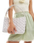 ASOS DESIGN woven shoulder bag in off white