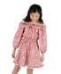 ფოტო #1 პროდუქტის Big Girls Off-The-Shoulder Paisley Poplin Dress with Hair Clip