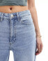 Фото #6 товара Vila high waisted wide leg jeans in light blue wash