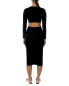 LBLC The Label 297629 Kim Long Sleeve Open Back Dress Black LG