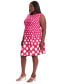 Фото #1 товара Plus Size Polka-Dot Fit & Flare Dress