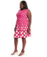 Plus Size Polka-Dot Fit & Flare Dress