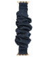 Фото #2 товара Ремешок для часов Anne Klein женский Темно-синий Джинсовый Scrunchie Band совместимый с часами Apple Watch 42/44/45/Ultra/Ultra 2