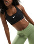 Фото #1 товара Nike Training Swoosh light support sports bra in black