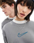 Фото #6 товара Nike Midi Swoosh unisex sweatshirt in dark grey