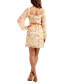Фото #2 товара Juniors' Floral-Print Keyhole Midriff Mini Dress