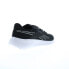 Reebok Lite 4 Mens Black Canvas Lace Up Athletic Running Shoes