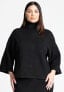 ფოტო #1 პროდუქტის Plus Size Boxy Three Quarter Sleeve Turtleneck