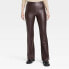 Фото #1 товара Women's High-Rise Pull-On Flare Pants - A New Day Dark Brown M