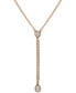 Фото #1 товара Gold-Tone Crystal Lariat Necklace, 16" + 3" extender