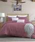 Фото #2 товара Lush Moselle Cotton Ruched Waffle Weave 3 Piece Duvet Cover Set, California King