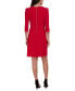 Women's Pleated Ruffled-Front Sheath Dress