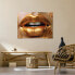 Фото #2 товара Leinwandbild Frau Mund Gold Wohnzimmer