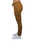 ფოტო #4 პროდუქტის Women's Loose Fit Cotton Stretch Twill Cargo Joggers Set, 2 Pack