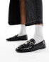 Mango croc detail loafer in black