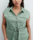 ფოტო #15 პროდუქტის Women's 100% Linen Shirty Dress