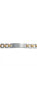 ფოტო #4 პროდუქტის Engrave Name Bar Identification ID Bracelet Cross X Link Band For Men Two Tone Matte Gold Plated Stainless Steel 8 Inch