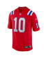 Фото #2 товара Men's Mac Jones Red New England Patriots Alternate Game Jersey