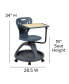 Mobile Desk Chair - 360° Tablet Rotation And Storage Cubby