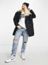 Фото #1 товара Pimkie oversized wool mix coat in black