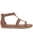 ფოტო #6 პროდუქტის Women's Nayda T-Strap Gladiator Flat Sandals