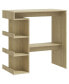 Bar Table with Storage Rack Sonoma Oak 39.4"x19.7"x40" Engineered Wood