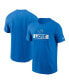Фото #1 товара Men's Blue Detroit Lions Sideline Performance T-Shirt