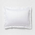 Фото #2 товара 3pc Full/Queen Luxe Hotel Border Duvet Cover and Sham Set White - Threshold