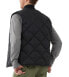 Free Assembly Quilted Vest Men's Small Black Polyester Bomber Collar Full Zip