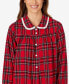 ფოტო #3 პროდუქტის Cotton Lace-Trim Flannel Nightgown