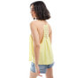 Superdry Lace cami beach top in pale yellow