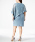 Фото #2 товара Plus Size Sequined Lace Cape Dress