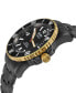 ფოტო #3 პროდუქტის Men's Canal Street Swiss Automatic Ion Plating Black Stainless Steel Bracelet Watch 46mm