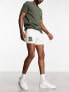 Фото #10 товара ASOS DESIGN slim shorter length denim cargo shorts with patch in ecru