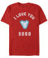 Фото #1 товара Marvel Men's Avengers Endgame Core Reactor I Love You 3000, Short Sleeve T-shirt