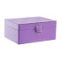 Jewelry box DKD Home Decor 17 x 13 x 8,5 cm Lilac Polyurethane MDF Wood
