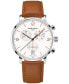 Men's Swiss Chronograph DS Caimano Brown Leather Strap Watch 42mm