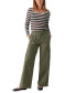 Фото #1 товара Women's Frankie Wide-Leg Pleated Cargo Pants