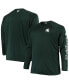 Men's Green Michigan State Spartans Big and Tall Terminal Tackle Omni-Shade Long Sleeve Raglan T-shirt