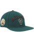 Фото #3 товара Men's Hunter Green Milwaukee Bucks Old English Snapback Hat